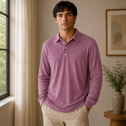 Konstantin | Herren Poloshirt Langarm Für Sommer – Rosa