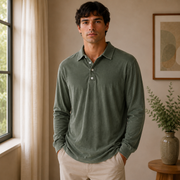 Konstantin | Herren Poloshirt Langarm Für Sommer – Armee