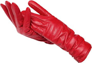 Lammfell Handschuhe Damen – Rot
