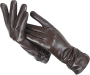 Lammfell Handschuhe Damen – Dunkelbraun