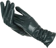 Lammfell Handschuhe Damen – Dunkelgrün
