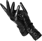 Lammfell Handschuhe Damen – Schwarz
