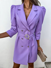 Langarm Kleid Festlich Elegant – Lila