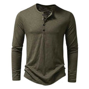 Langarmshirt Herren – Armeegrün