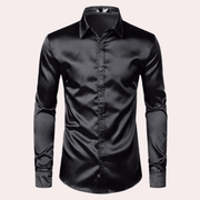Langarmshirt Herren Slim Fit – Schwarz