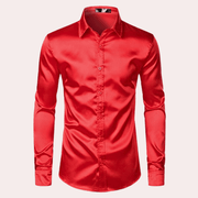Langarmshirt Herren Slim Fit – Rot