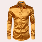 Langarmshirt Herren Slim Fit – Gold