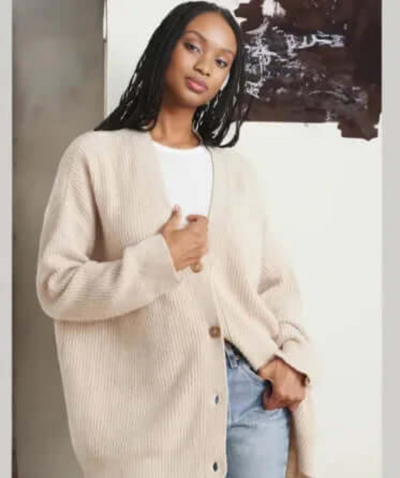 Taylee | Damen Kurz Strickjacke | Schwarz