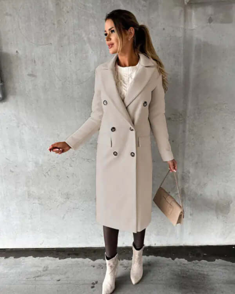 Shayla | Damen Lange Trenchcoat | Warme Jacke