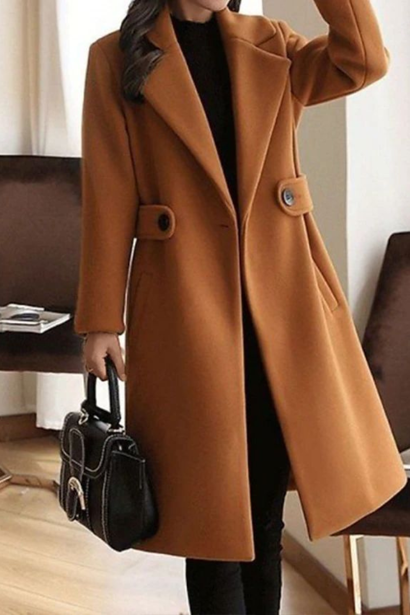 Junea | Damen Lange Trenchcoat | Winter Jacke