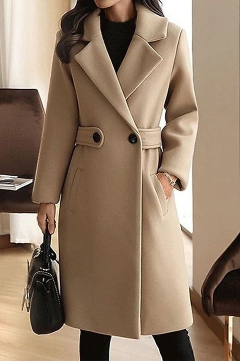 Junea | Damen Lange Trenchcoat | Winter Jacke