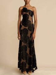 Langes Damenkleid Hochzeitsgast – Schwarz