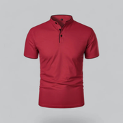 Lasse | Herren Komfort Poloshirt Baumwolle – Dunkelrot