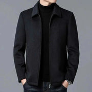 Lässige Reversjacke Für Herren – Schwarz