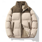 Leander | Herren Steppjacke Winterjacke mit Stehkragen – Braun