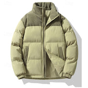 Leander | Herren Steppjacke Winterjacke mit Stehkragen – Grün