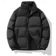 Leander | Herren Steppjacke Winterjacke mit Stehkragen – Schwarz