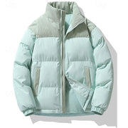 Leander | Herren Steppjacke Winterjacke mit Stehkragen – Helles Blau