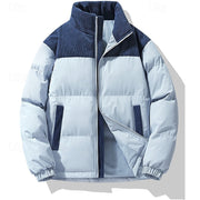 Leander | Herren Steppjacke Winterjacke mit Stehkragen – Marineblau