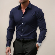 Leif | Herren Komfort Hemd Slim Fit – Marineblau