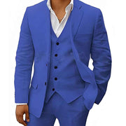 Leinen Hochzeitsanzug – Dunkelblau