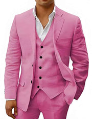 Leinen Hochzeitsanzug – Rosa