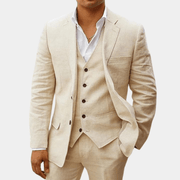 Leinen Hochzeitsanzug – Beige