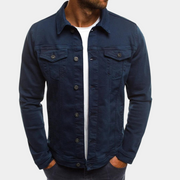 Leonhard | Herren Trucker Jacke mit Knopfverschluss – Marineblau