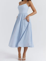 Lea | Festliches Damenkleid elegant und stilvoll – Blau