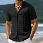 Lorenz | Herren Poloshirt Für Sommer Mit Knopfleiste – Schwarz