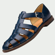 Ben | Stilvolle Ledersandalen Herren Trend – Dunkelblau