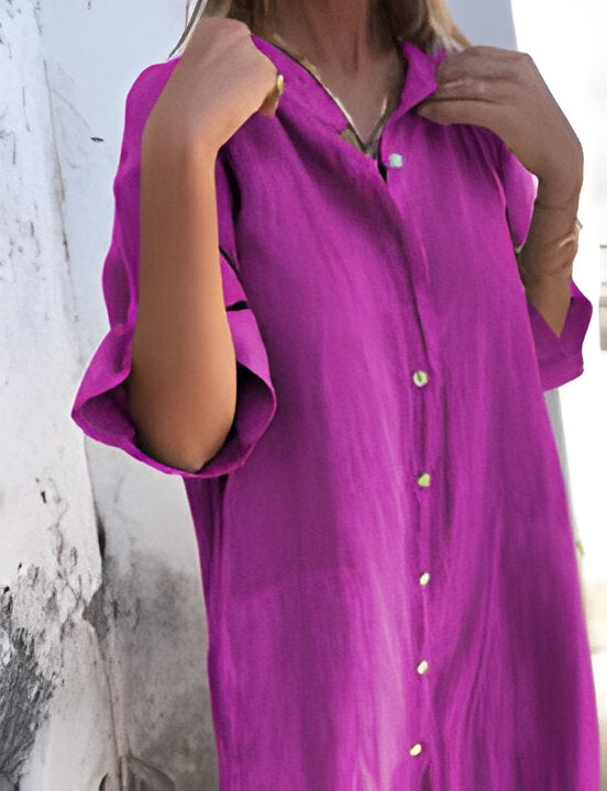 Solene | Lockeres, legeres Kleid mit halben Ärmeln