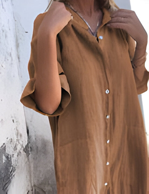 Solène | weites, lässiges kleid mit halben armeln