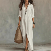 Lotti | Luftiges Maxi-Kleid für Den Alltag – Weiß
