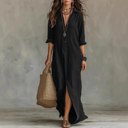Lotti | Luftiges Maxi-Kleid für Den Alltag – Schwarz