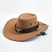 Ludwig | Herren Cowboy Hut mit breiter Krempe – Khaki