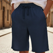 Lukas | Herren Bermuda Shorts Relaxed Fit Kordelzug – Marineblau