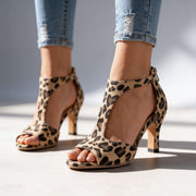 Corabelle - elegante T-Riemen-Sandaletten – Leopard