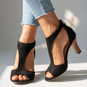 Corabelle - elegante T-Riemen-Sandaletten – Schwarz