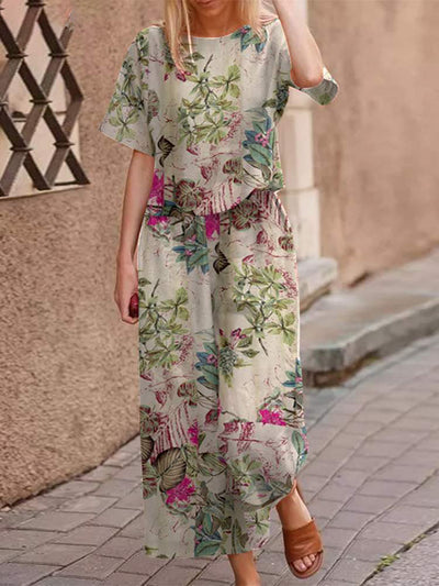 Luftiges zweiteiliges Sommer-Outfit aus Baumwolle mit schmeichelnder Passform – Boho Set Zephyra