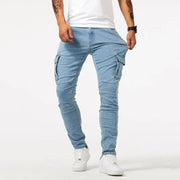 Paula | Kensington Slim-Fit Cargohose Herren Stil – Blau