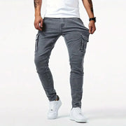 Paula | Kensington Slim-Fit Cargohose Herren Stil – Grau