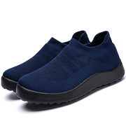 Orthopädische Herrenschuhe mit breiter Zehenkappe | Fußgewölbestütze – Blau