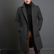 Mantel Herren Lang Slim Fit – Grau