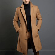 Mantel Herren Lang Slim Fit – Khaki