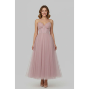 Mareike | Damen Maxikleid Für Abend Mit Bandeau – Rosa