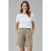 Maren | Damen Shorts Mit Kordelzug Für Sommer – Khaki