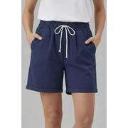 Maren | Damen Shorts Mit Kordelzug Für Sommer – Marineblau