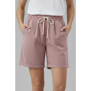 Maren | Damen Shorts Mit Kordelzug Für Sommer – Rosa