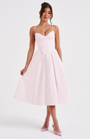 MAILEEN | Elegantes Midi Kleid im Corset Stil – Rosa
